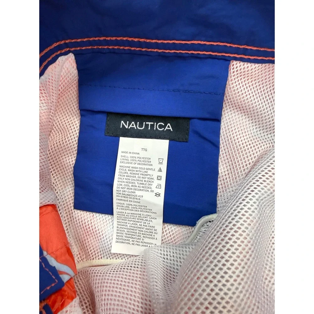 Nautica Swim Trunks Mens XXL Coral New Floral Quick Dry Board Shorts